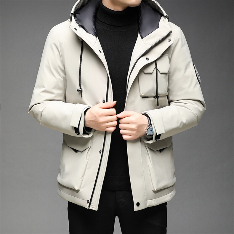 冬季新款中年男士休闲白鹅绒羽绒服保暖连帽外套潮HPHY2117-P368，男装羽绒服，电商B212（原钱塘6029）