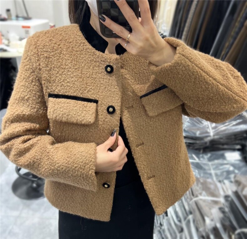 加领口拼接丝绒小香风，其它，昕叶良品