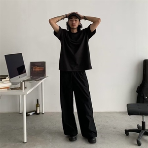 美式复古休闲阔腿裤男宽松工装裤XK124-P45图片