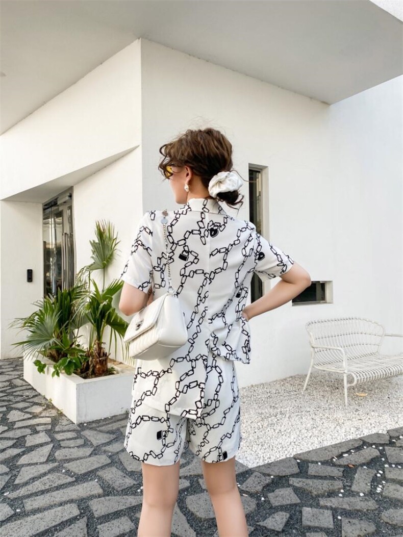 锁链套装，女装职业装，M&G