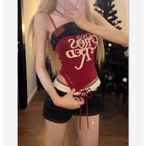 美式2025千禧风辣妹设计感绑带低腰头牛仔短裤女夏季显瘦包臀热裤,男装牛仔裤,星座506A