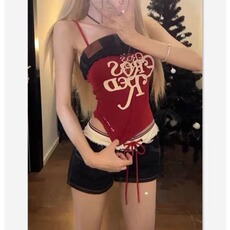 美式2025千禧风辣妹设计感绑带低腰头牛仔短裤女夏季显瘦包臀热裤，男装牛仔裤，星座506A