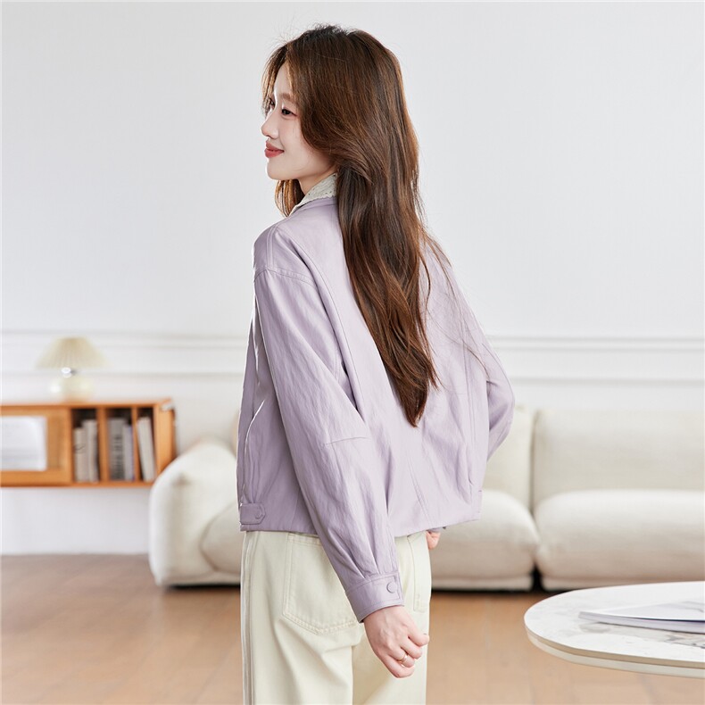 现货！2026春装新款休闲外套女皮衣女,女装短外套,慕咨