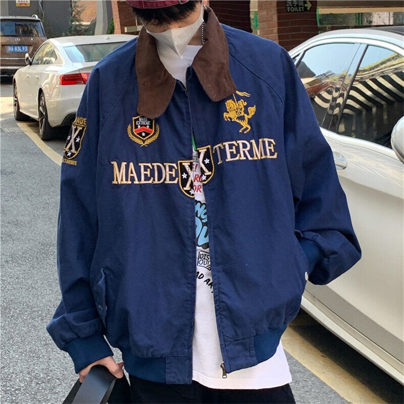 2025美式复古哈灵顿夹克春做旧高级感夹棉工装外套男JK1170-P108,男装夹克,星座1103-3