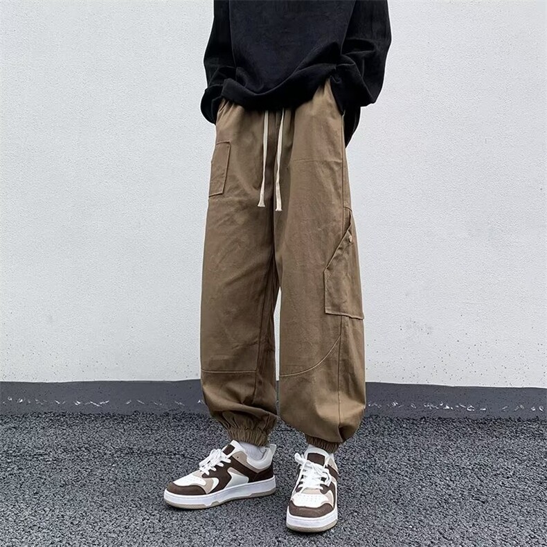 日系工装裤男秋冬季cityboy束脚裤子潮牌宽松阔腿休闲裤GK913-p43，男装工装外套，星座1008-1