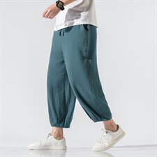 风薄大码宽松休闲裤男哈伦裤男士萝卜裤子男潮冰丝裤921P50，男装休闲裤，钱塘788(原4013)
