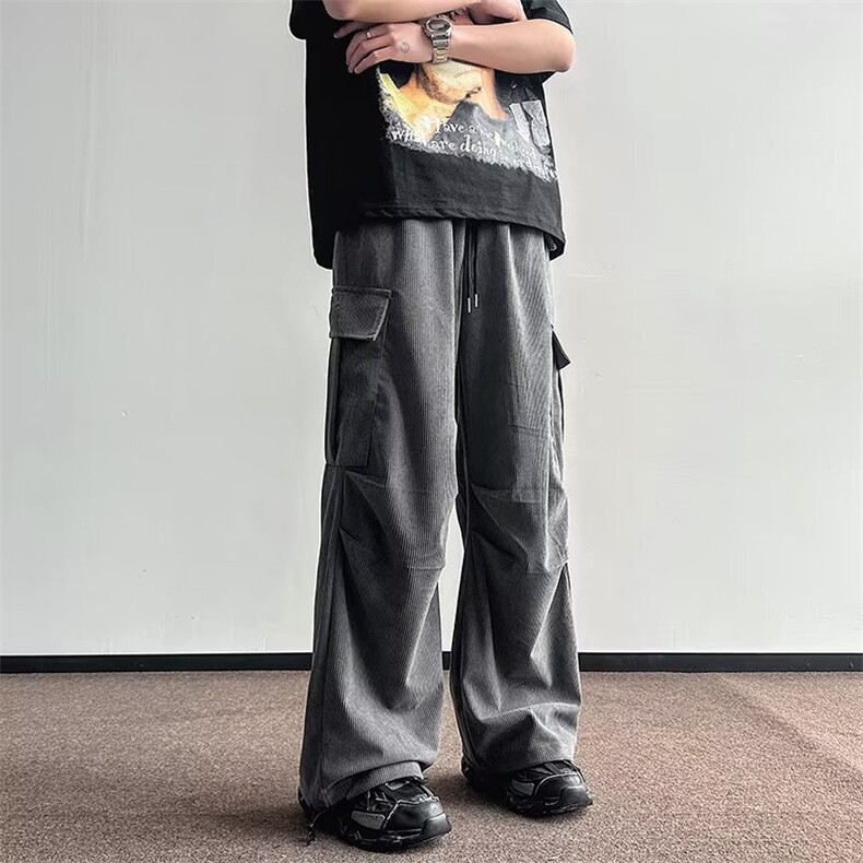 日系复古工装裤男直筒休闲潮流痞帅工装裤AK881-P46,男装休闲裤,星座1109-3