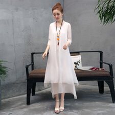 2022春季圆领通勤套装/套裙H型时尚气质纯色韩版百搭简约街头潮流，女装连衣裙，韩宇舍