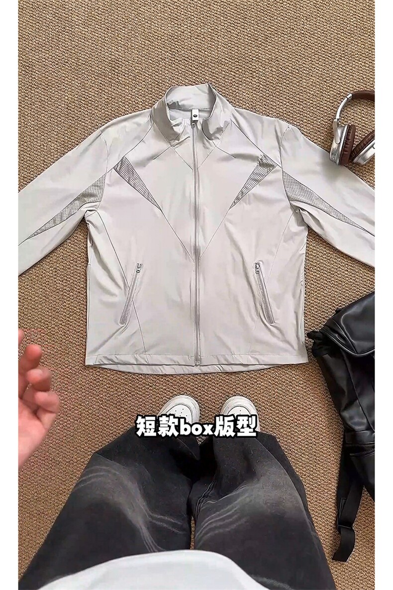 【现货】骑行防晒衣5X3027-TP55不网布拼接防晒服,男装防晒衣,电商A102