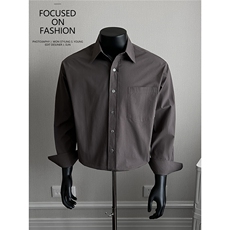 2026宽松休闲男士全棉长袖衬衫 咖啡 S142/P58 控88,男装衬衫,电商A242,电商基地 2026宽松休闲男士全棉长袖衬衫 咖啡 S142/P58 控88,男装衬衫,电商A242,电商基地