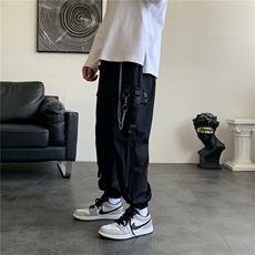 嘻哈夏款潮街舞拉链显瘦大码哈伦运动休闲工装裤现货K1103-P35，男装休闲裤，星座512-4