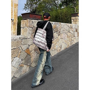 B221 美式ins高街重工艺宽松做旧工装牛仔裤子 LK23143-P80 控108图片