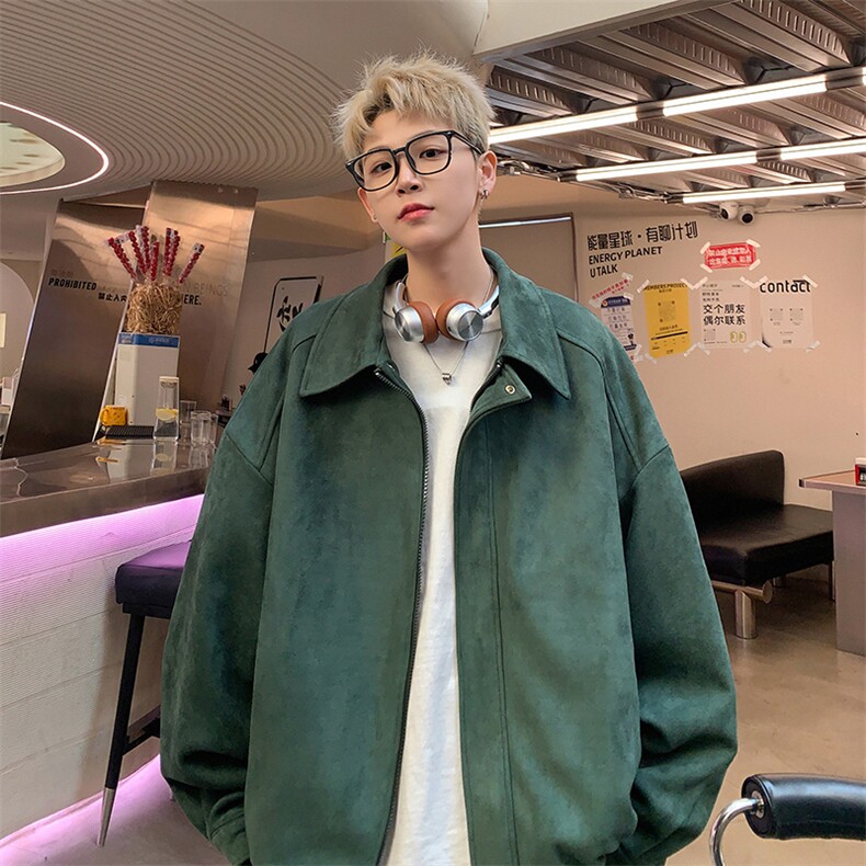 重磅350克麂皮绒夹克 C5389-TP65 控价98 港风春季新款2024可二开图片