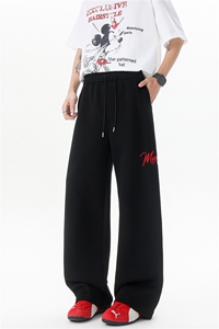 8XL-M 美式复古绣花运动裤休闲裤高街设计感卫裤男直筒裤K9132P58图片