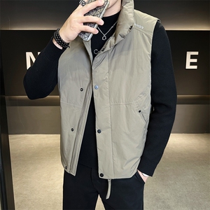 标男士潮牌羽绒马甲 保暖羽绒服刺绣坎肩背心MJ02-P145图片