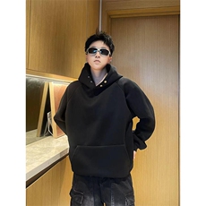 抖音得物品质26春装美式高街曼巴棉古铜两粒扣连帽卫衣外套XS066，女装短外套，电商A486-1