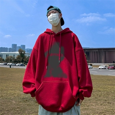 抖音得物供货可提供视频春装重磅美式宽松连帽卫衣DL2456，男装卫衣，电商A486-1