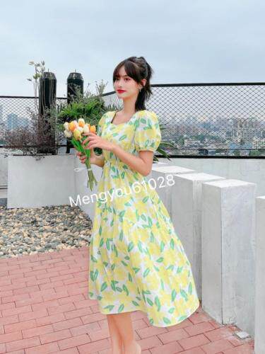 花样长连衣裙，女装连衣裙，梦由