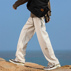 B225-海边-K2178-P63-X79--日系垂感宽松直筒裤--聚酯纤维，男装休闲裤，电商B225