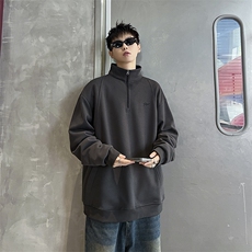 软糯美式半拉链立领卫衣男士秋冬季新款，男装卫衣，星座410-7