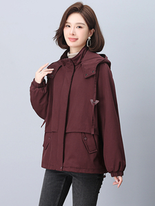 加绒派克服女2024冬季新款宽松大码中年休闲加厚保暖棉衣外套图片