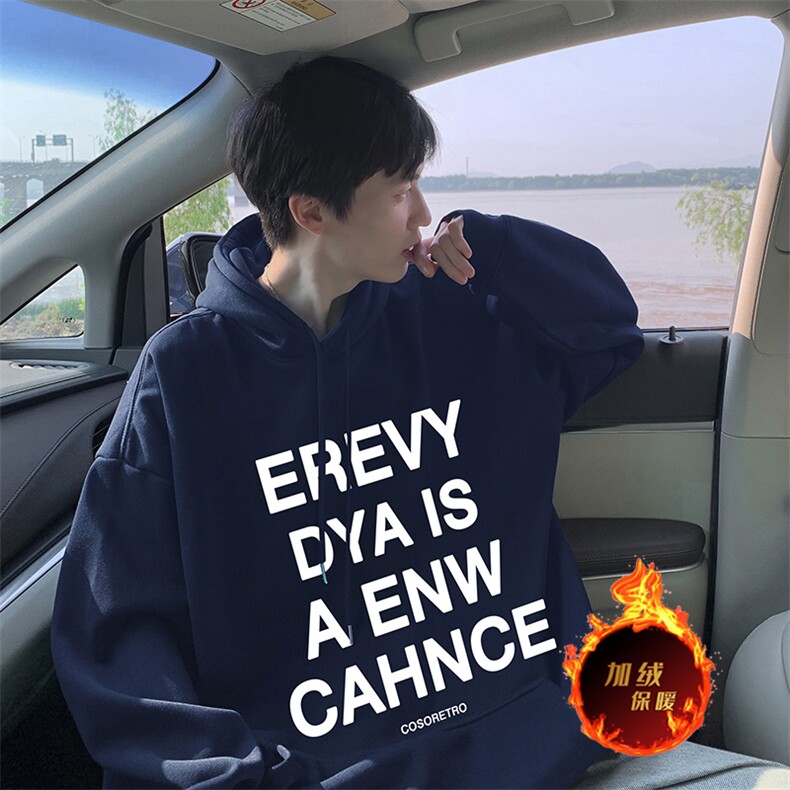 抖音得物供货 可提供视频 秋冬重磅美式宽松连帽卫衣DL2081图片