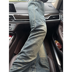 B221美式ins高街暗黑百搭加厚宽松直筒牛仔裤LK24389-特P45控78，男装牛仔裤，电商B221