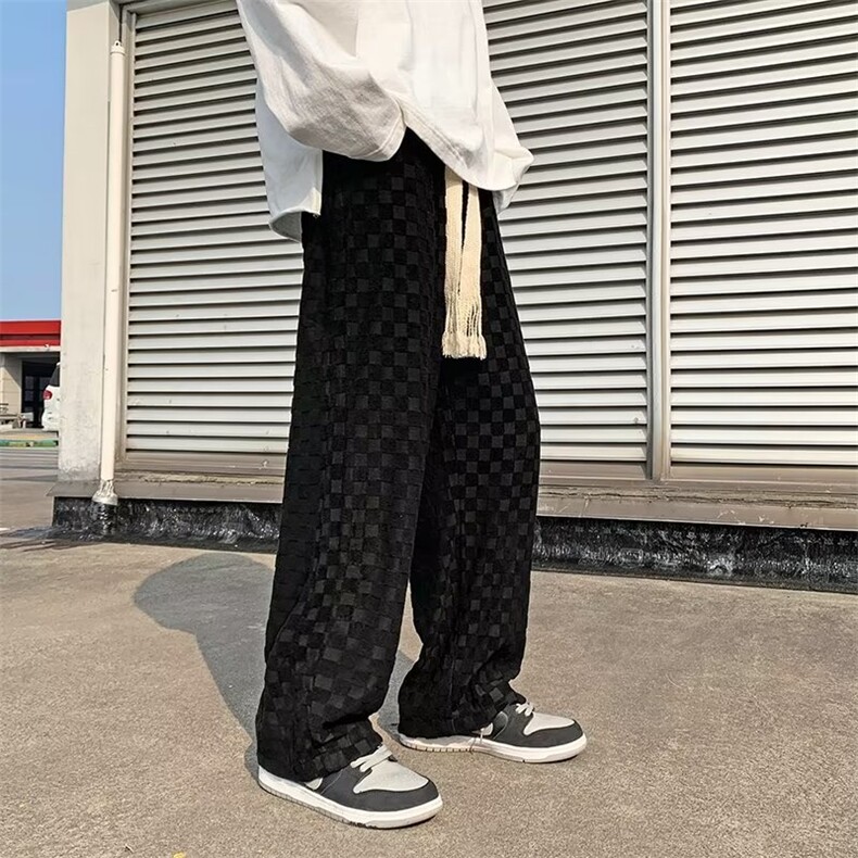 218-1-P33-CK1817新款时尚休闲格子束脚裤,男装休闲裤,四季星座218-1