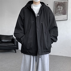 8XL-M冲锋衣外套男加棉加厚夹克秋冬户外登山服JK1313薄P90控110，男装夹克，电商D206-1