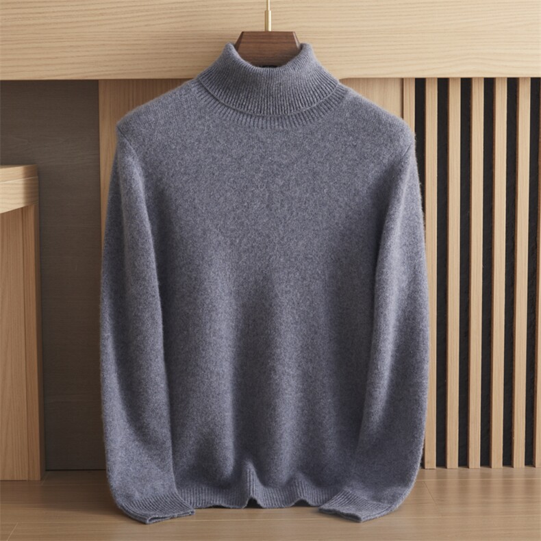 羊绒毛衣男纯色高领2024秋冬新款百搭打底衫，男装羊绒套衫，绒誉暖羊绒