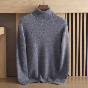 羊绒毛衣男纯色高领2024秋冬新款百搭打底衫,男装羊绒套衫,绒誉暖羊绒