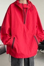 JK8010/P55秋装新款现货中性风冲锋衣男女宽松套头夹克个性外套男，男装夹克，电商A141