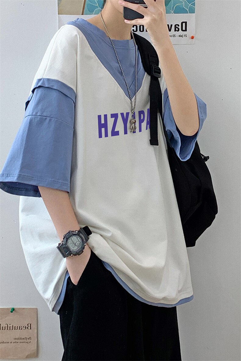 自拍港电商A088-DV5007-TP30100夏款宽松短袖T恤控50,男装T恤,电商A088