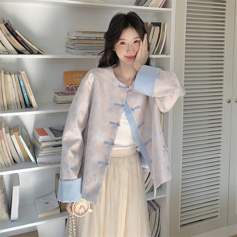 秋款现货！粉色印花外套B208-9016-P155K218,女装短外套,浙宝208