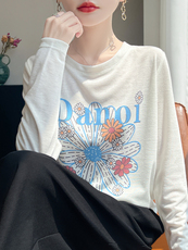 2025秋冬百搭时尚简约太阳花针织长袖，女装针织衫/毛衣，羊特美羊绒