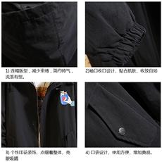 JK41262-P85纯棉连帽夹克男士大码工装男上衣外套砖墙挂拍，男装夹克，电商A040A