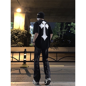 B221 美式ins高街暗黑系小众拉链直筒牛仔裤 LK23073-P65 控88图片