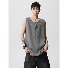 现货-原创-假两件背心休闲T恤宽松坎肩大码1016-1T345P32K59，男装背心/马甲，星座1016-1（原电商B408-1）