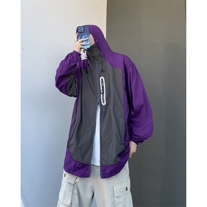 F355-P48 2024徒步连帽冲锋衣防晒衣薄款外套户外山系潮流钓鱼服图片