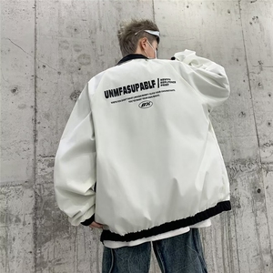 牛津防水夹克上衣双面穿外套红色黑色M~XXL W9308图片
