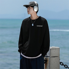 W33情侣字母圆领秋冬卫衣常规P28加绒P38S-5XL支持定制班服潮，男装卫衣，星座115A-3