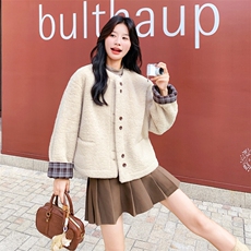 竞品毛呢外套，女装短外套，2B187