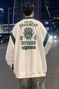 Y5529 P55秋季港风开衫卫衣男宽松棒球服男夹克外套图片