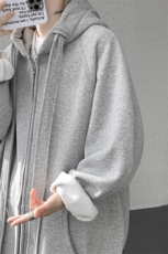 8XL-M朝牌情侣美式绑带设计连帽卫衣宽松开衫外套男女WY35P58，女装短外套，电商D206-1