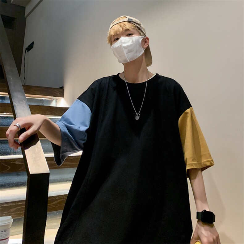 潮牌纯色t恤男短袖夏季新款宽松情侣潮流半袖体恤日系男装上衣,男装T恤,星座1013