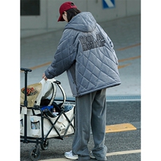 冬上新加棉刺绣棉服潮中性风连帽棉衣外套男女8330-P115控价158，男装棉衣，电商A441-1