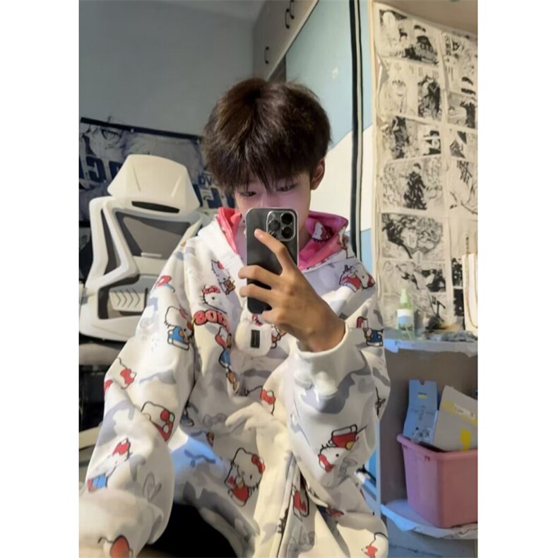 设计感小众可爱猫咪开衫外套女秋季新款洋气减龄连帽上衣服,女装短外套,星座506A