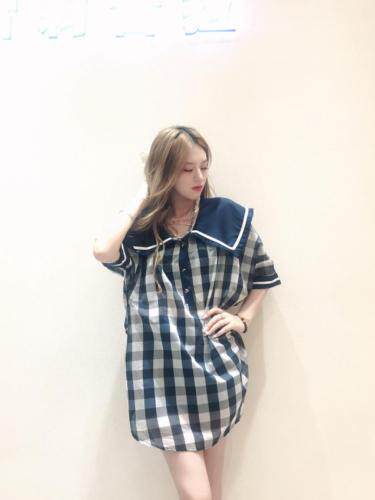 海军风领格子裙,其它,雪莉雷拉