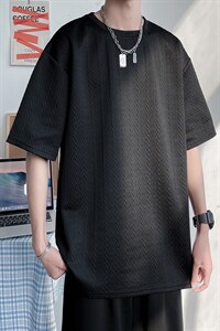 2022  夏季新款压花休闲宽松男短袖 A161-TH03-P35图片