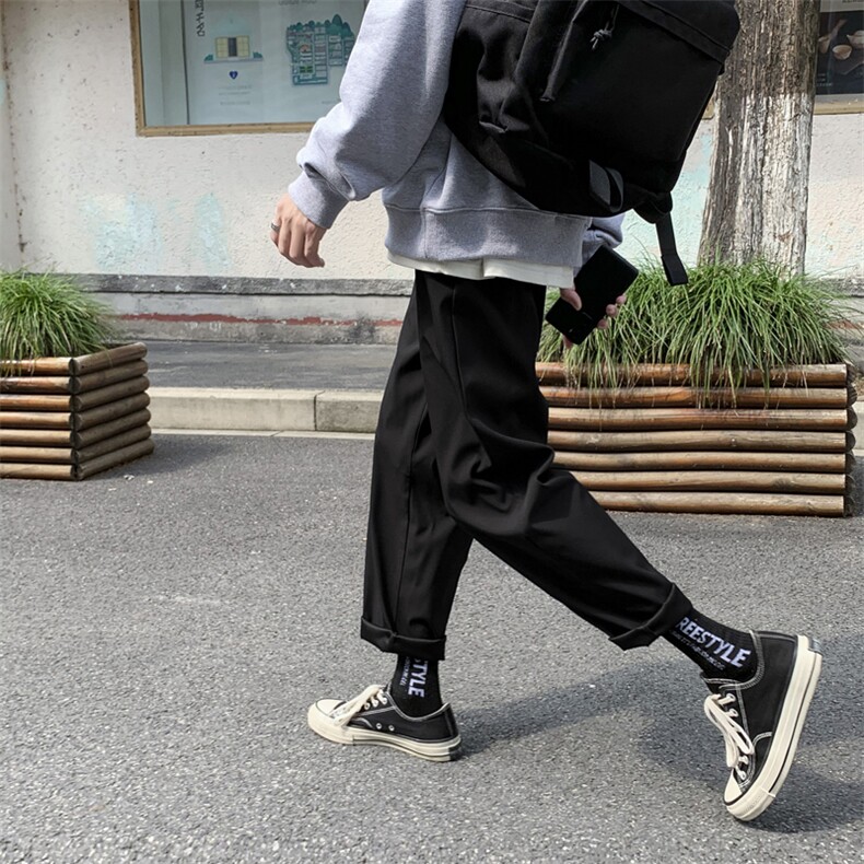 加绒运动风2021运动休闲直筒潮流百搭九分裤1216-P20加绒批25，男装休闲裤，星座718-1